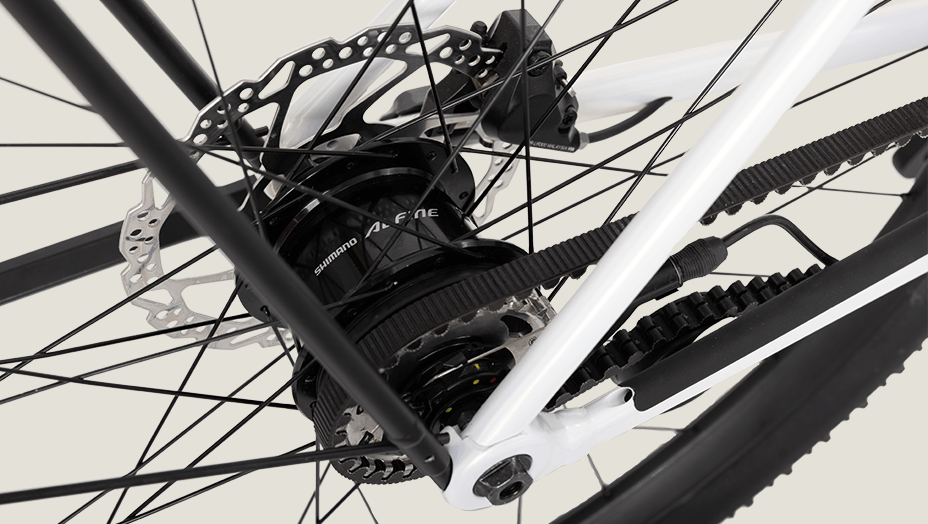 Schaltung Shimano Alfine 8 an Coboc E-Bike Skye Belt