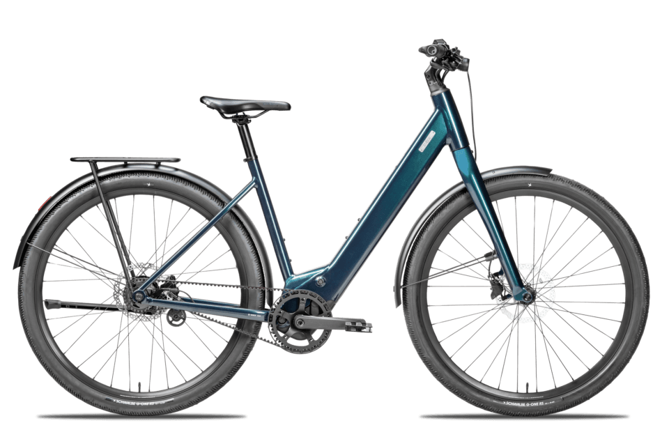 Produktbild leichtes E-Bike Skye City Belt STP von Coboc für die Stadt in Farbe Ocean